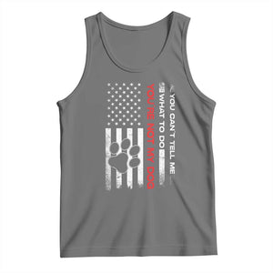 Funny Dog Lovers Tank Top You Cant Tell Me What To Do Youre Not My Dog USA Flag TS10 Black Heather Print Your Wear