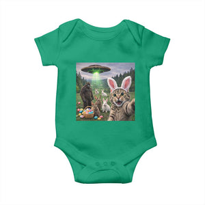 Funny Easter Day Baby Onesie Cat Selfie With Bunny Bigfoot UFO Bunny Egg TS10 Irish Green Print Your Wear