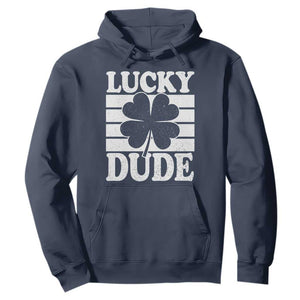 Funny Lucky Dude Hoodie Irish Boys St Patricks Day TS10 Navy Print Your Wear