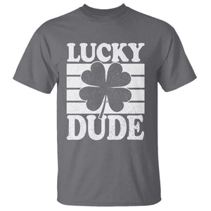 Funny Lucky Dude T Shirt Irish Boys St Patricks Day TS10 Charcoal Print Your Wear