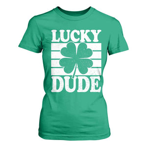 Funny Lucky Dude T Shirt For Women Irish Boys St Patricks Day TS10 Irish Green Print Your Wear