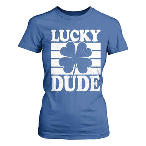 Funny Lucky Dude T Shirt For Women Irish Boys St Patricks Day TS10 Royal Blue Print Your Wear