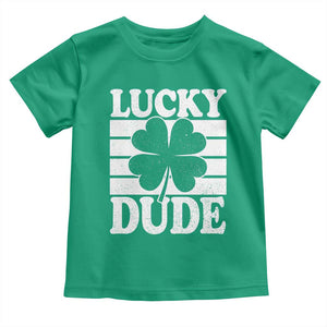 Funny Lucky Dude Toddler T Shirt Irish Boys St Patricks Day TS10 Irish Green Print Your Wear