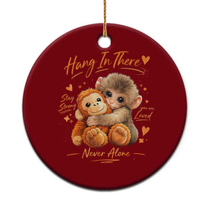 Cute Baby Monkey Punch Ceramic Ornament Adorable Emotional Graphic Little Punch TS10 1pc Red Print Your Wear