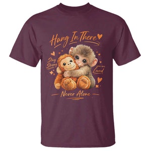 Cute Baby Monkey Punch T Shirt Adorable Emotional Graphic Little Punch TS10 Maroon Print Your Wear