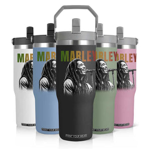 Vintage Marley Flip Straw Tumbler Rastaman Jamaica Jamaican Rasta Reggage Music TS10 Print Your Wear