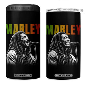 Vintage Marley 4 in 1 Can Cooler Tumbler Rastaman Jamaica Jamaican Rasta Reggage Music TS10 One Size: 16 oz Black Print Your Wear