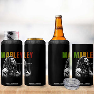 Vintage Marley 4 in 1 Can Cooler Tumbler Rastaman Jamaica Jamaican Rasta Reggage Music TS10 Print Your Wear