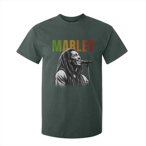 Vintage Marley T Shirt For Kid Rastaman Jamaica Jamaican Rasta Reggage Music TS10 Dark Forest Green Print Your Wear