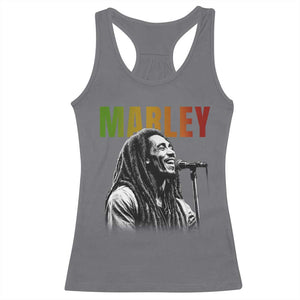 Vintage Marley Racerback Tank Top Rastaman Jamaica Jamaican Rasta Reggage Music TS10 Charcoal Print Your Wear