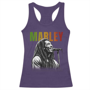 Vintage Marley Racerback Tank Top Rastaman Jamaica Jamaican Rasta Reggage Music TS10 Purple Print Your Wear