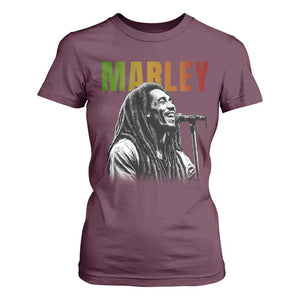 Vintage Marley T Shirt For Women Rastaman Jamaica Jamaican Rasta Reggage Music TS10 Maroon Print Your Wear