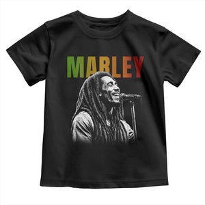 Vintage Marley Toddler T Shirt - Rastaman Jamaica - Jamaican Rasta Reggage Music TS10 Black Print Your Wear