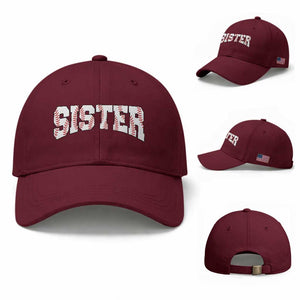 Baseball Sister Baseball Cap Retro Varsity Baseball Season Family