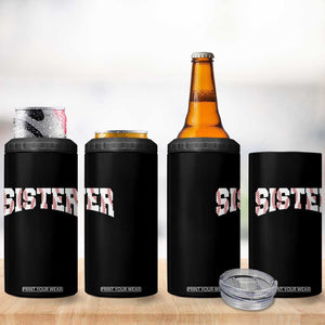 Baseball Sister 4 in 1 Can Cooler Tumbler Retro Varsity Baseball Season Family TS10 Print Your Wear