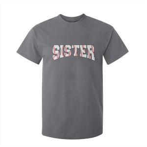 Baseball Sister T Shirt For Kid Retro Varsity Baseball Season Family TS10 Charcoal Print Your Wear