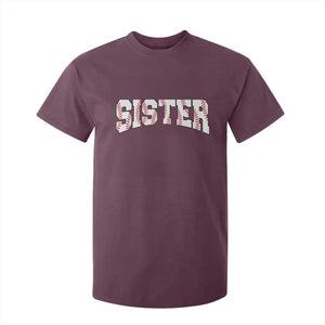 Baseball Sister T Shirt For Kid Retro Varsity Baseball Season Family TS10 Maroon Print Your Wear