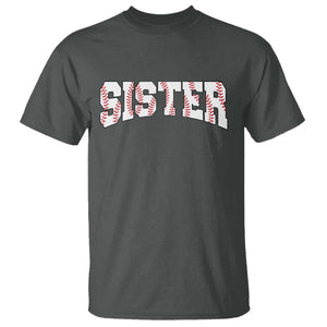 Baseball Sister T Shirt Retro Varsity Baseball Season Family TS10 Dark Heather Print Your Wear