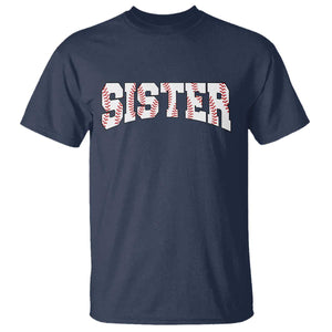 Baseball Sister T Shirt Retro Varsity Baseball Season Family TS10 Navy Print Your Wear
