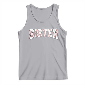 Baseball Sister Tank Top Retro Varsity Baseball Season Family TS10 Athletic Heather Print Your Wear