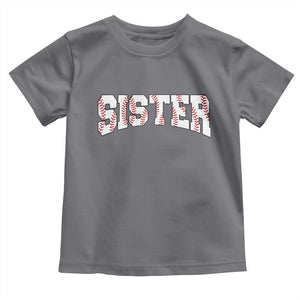 Baseball Sister Toddler T Shirt Retro Varsity Baseball Season Family TS10 Charcoal Print Your Wear