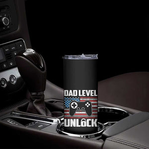 Funny New Dad Skinny Tumbler First Fathers Day Dad Level Unlocked Gaming Gamer TS10 Print Your Wear