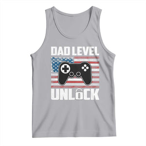 Funny New Dad Tank Top First Fathers Day Dad Level Unlocked Gaming Gamer TS10 Athletic Heather Print Your Wear