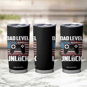 Funny New Dad Tumbler Cup First Fathers Day Dad Level Unlocked Gaming Gamer TS10 Print Your Wear