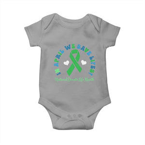 National Donate Life Month Baby Onesie Green Ribbon Organ Donation In April We Save Lives TS10 Sport Gray Print Your Wear