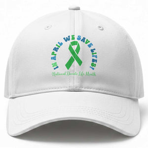 National Donate Life Month Baseball Cap Green Ribbon Organ Donation In April We Save Lives TS10 Print Your Wear