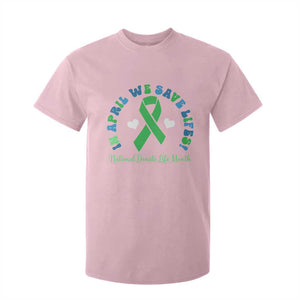National Donate Life Month T Shirt For Kid Green Ribbon Organ Donation In April We Save Lives TS10 Light Pink Print Your Wear