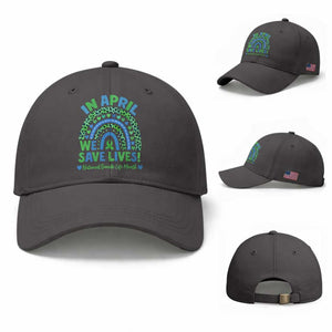 National Donate Life Month Baseball Cap In April We Save Lives Organ Donation Support Green Ribbon TS10 Baseball Cap Universal Fit Dark Gray Print Your Wear