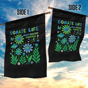 Organ Donation Awareness Garden Flag Green Ribbon Donate Life Floral TS10 Print Your Wear