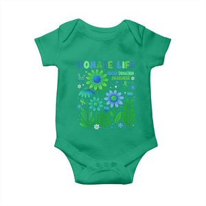 Organ Donation Awareness Baby Onesie Green Ribbon Donate Life Floral TS10 Irish Green Print Your Wear