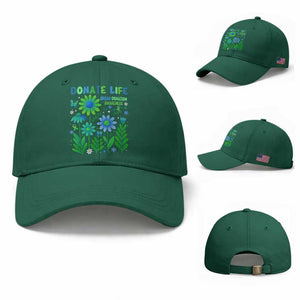 Organ Donation Awareness Baseball Cap Green Ribbon Donate Life Floral TS10 Baseball Cap Universal Fit Irish Green Print Your Wear