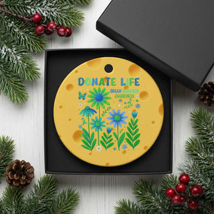 Organ Donation Awareness Ceramic Ornament Green Ribbon Donate Life Floral TS10 1pc Yellow Cheese Print Your Wear