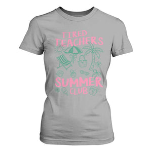 Tired Teachers Summer Club T Shirt For Women Funny Retro Teacher Summer Vacation