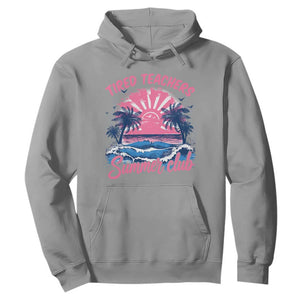 Tired Teachers Summer Club Hoodie Retro Mama Summer Beach Vacation Gift