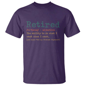 Funny Retirement Party T Shirt Retired Definition Funny Retirement Gag TS10 Purple Print Your Wear