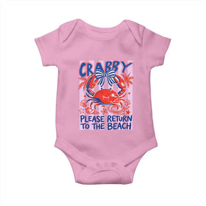 Summer Vacation Baby Onesie If Crabby Return To Beach Retro Graphic