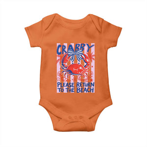 Summer Vacation Baby Onesie If Crabby Return To Beach Retro Graphic