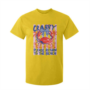 Summer Vacation T Shirt For Kid If Crabby Return To Beach Retro Graphic