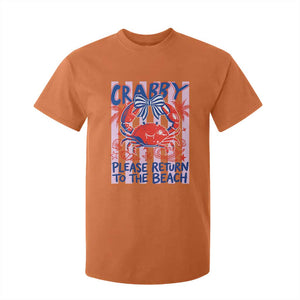Summer Vacation T Shirt For Kid If Crabby Return To Beach Retro Graphic