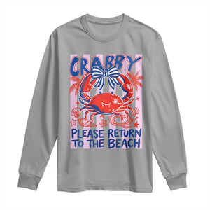 Summer Vacation Long Sleeve Shirt If Crabby Return To Beach Retro Graphic