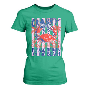 Summer Vacation T Shirt For Women If Crabby Return To Beach Retro Graphic