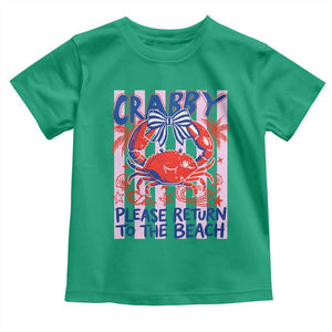 Summer Vacation Toddler T Shirt If Crabby Return To Beach Retro Graphic