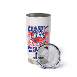 Summer Vacation Tumbler Cup If Crabby Return To Beach Retro Graphic