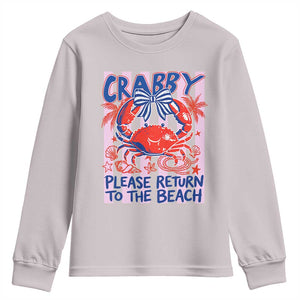 Summer Vacation Youth Sweatshirt If Crabby Return To Beach Retro Graphic