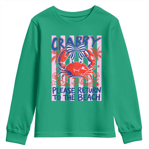 Summer Vacation Youth Sweatshirt If Crabby Return To Beach Retro Graphic