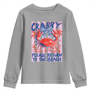 Summer Vacation Youth Sweatshirt If Crabby Return To Beach Retro Graphic